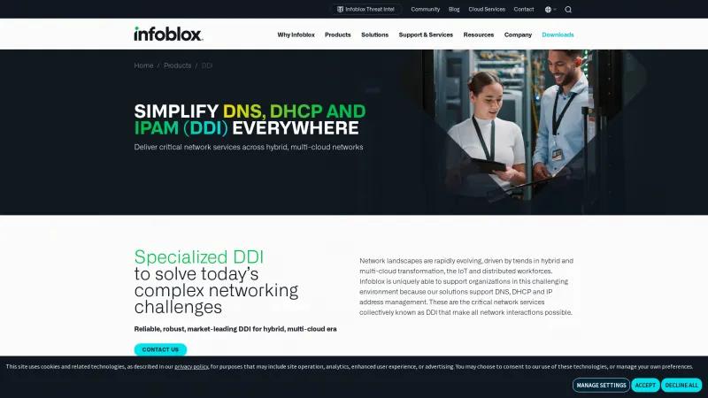 Homepage of Infoblox DDI