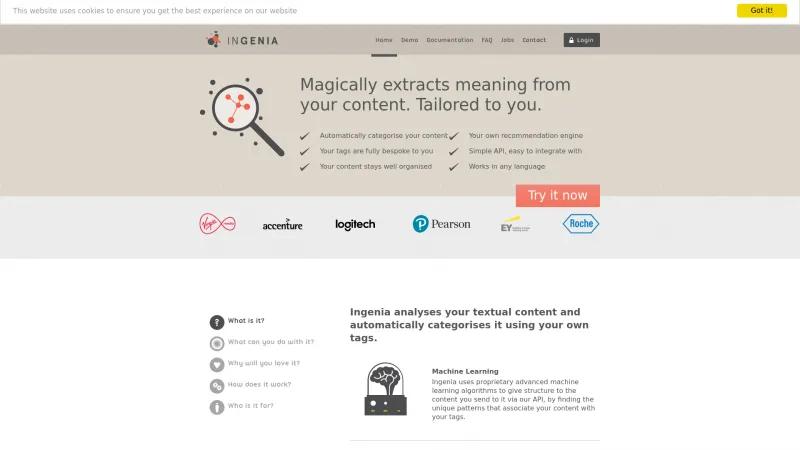 Homepage of Ingenia