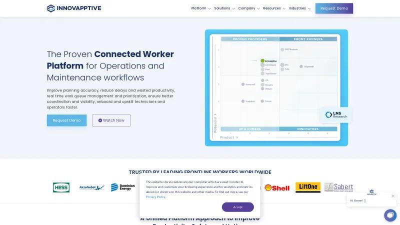 Homepage of Innovapptive