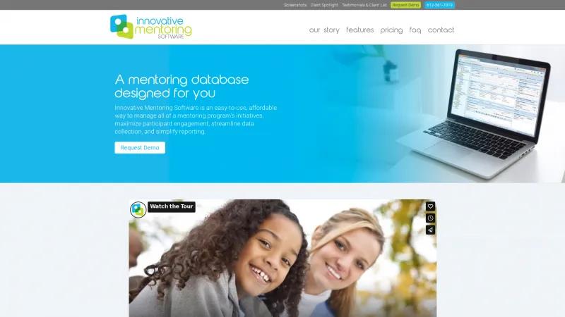 Homepage of Innovative Mentoring Software