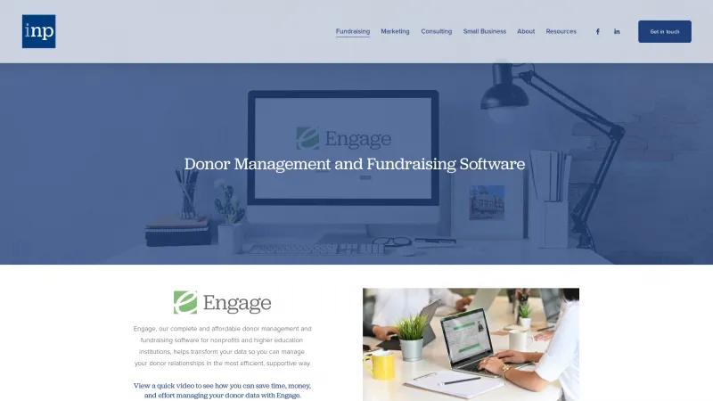 Homepage of Engage