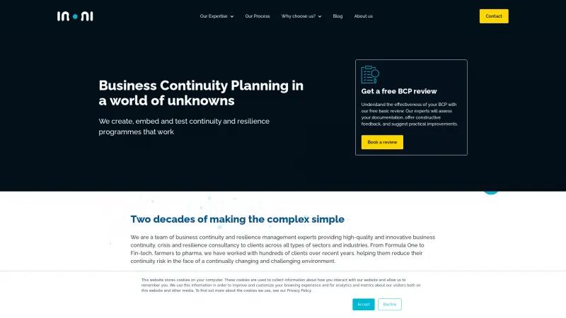 Inoni: Leading Experts in Business Continuity Planning for Enhanced Resilience Homepage of Inoni