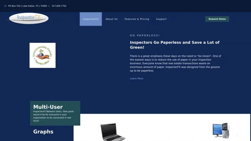 Homepage of Inspector FX