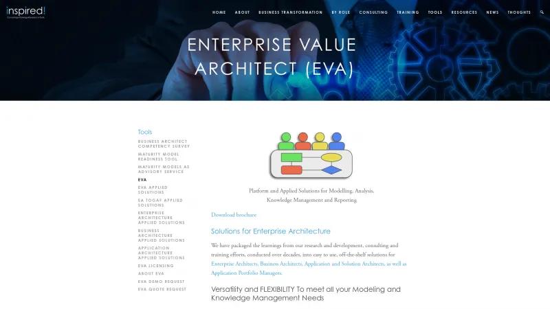 Homepage of EVA Netmodeler