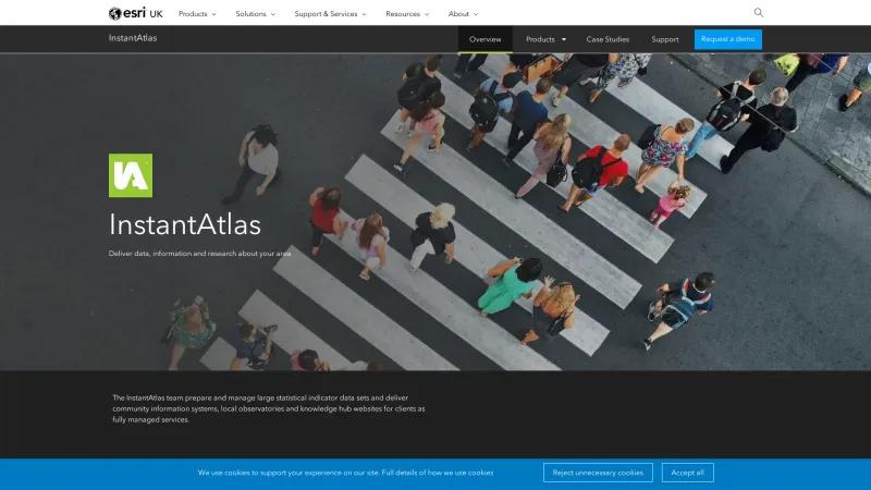 Homepage of InstantAtlas