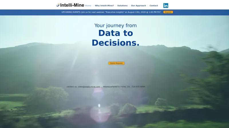 Homepage of Intelli-Mine