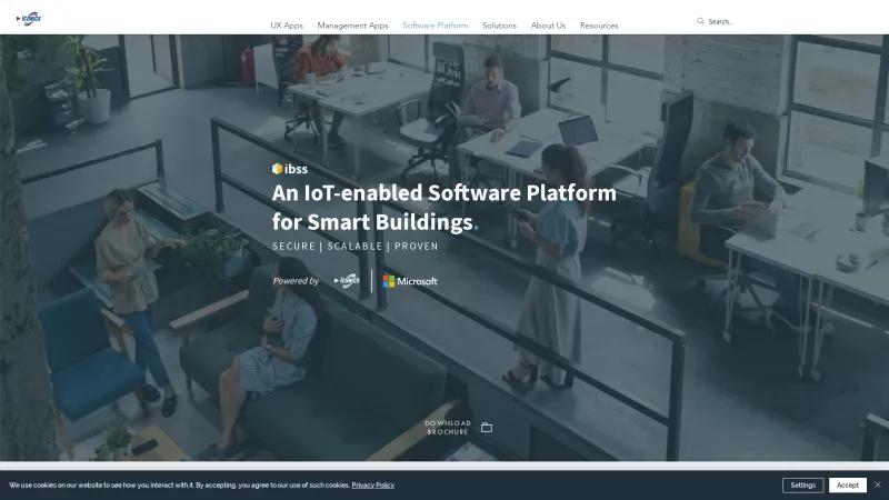 Homepage of ICONICS' Intelligent Building Software (IBSS)