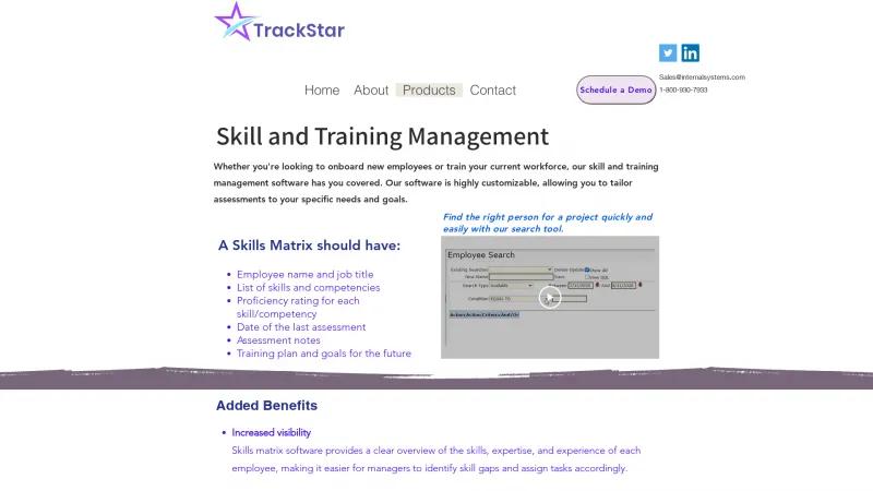 Homepage of TrackStar PTO Tracking