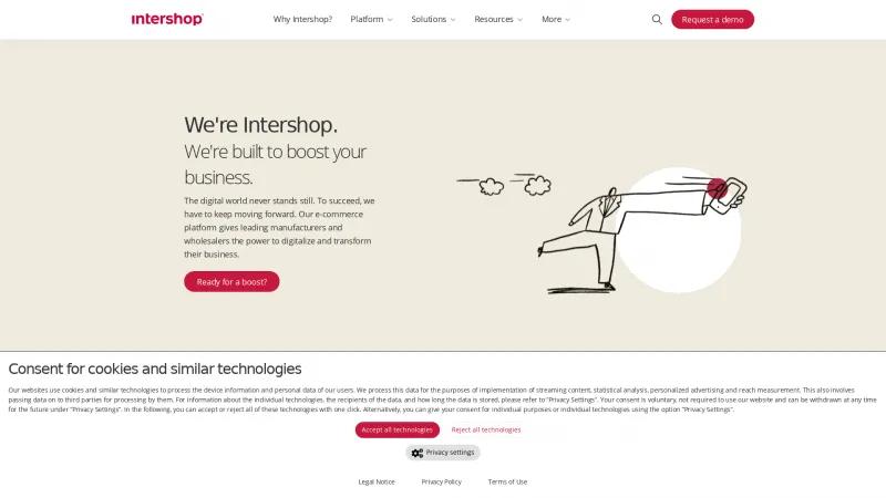 Homepage of Intershop