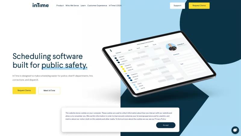 Homepage of InTime Solutions