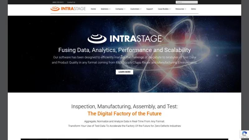 Homepage of IntraStage