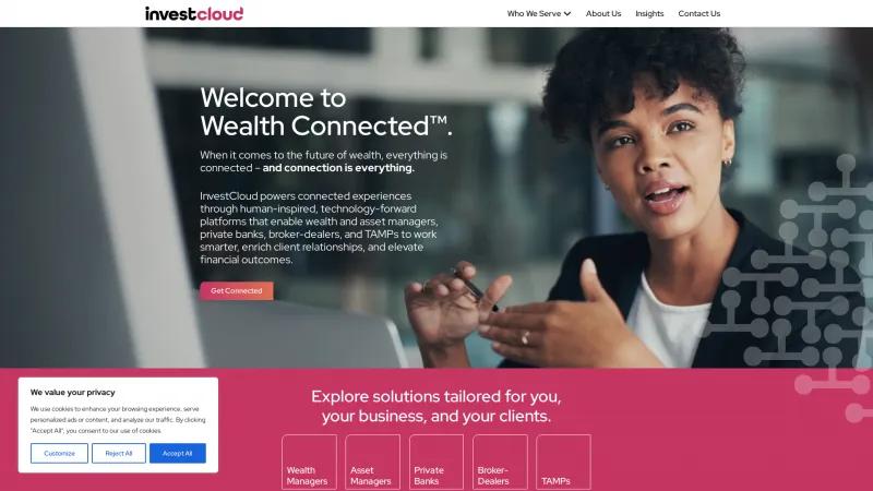 Homepage of InvestCloud