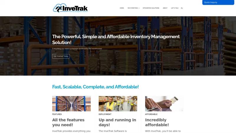 Homepage of InveTrak