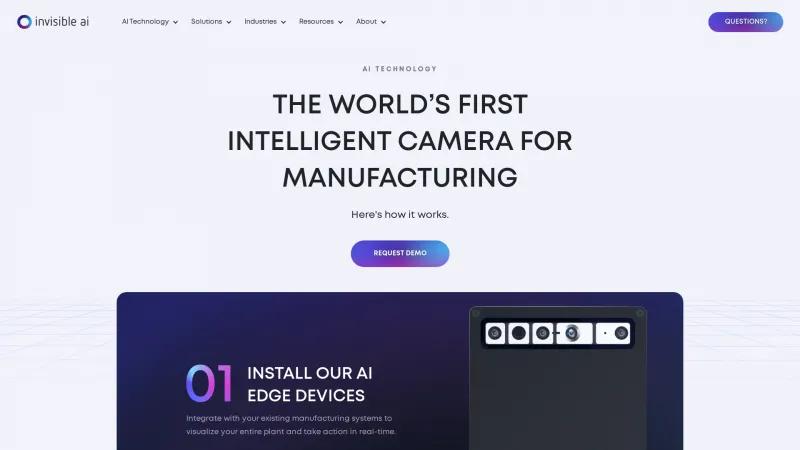 Homepage of Invisible AI