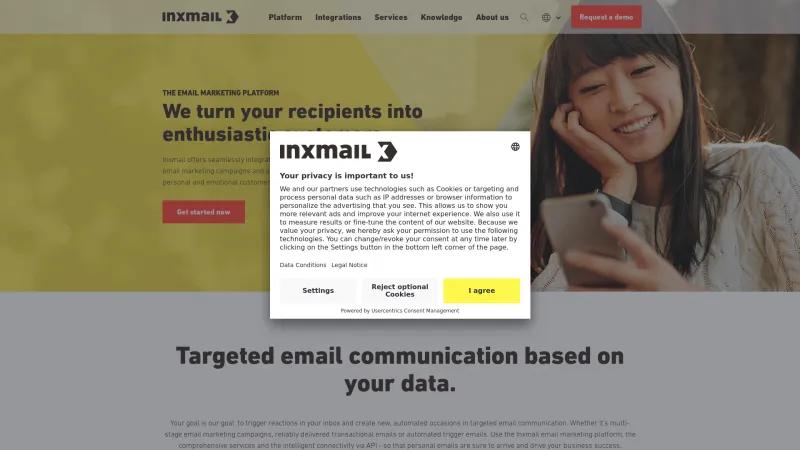 Homepage of Inxmail