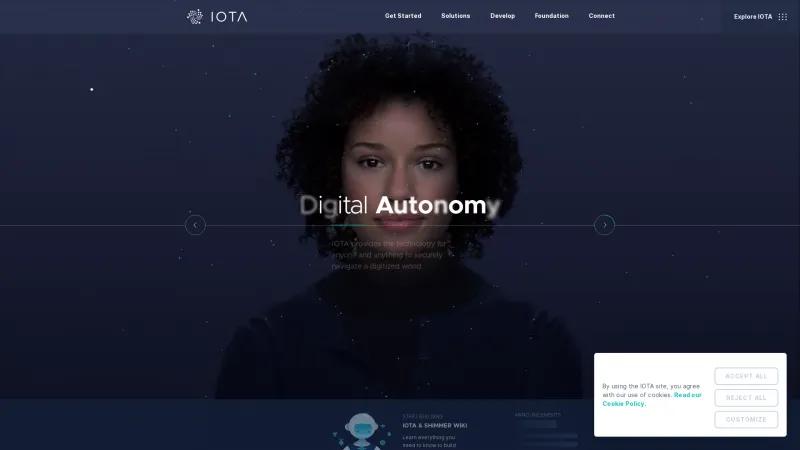 Homepage of IOTA