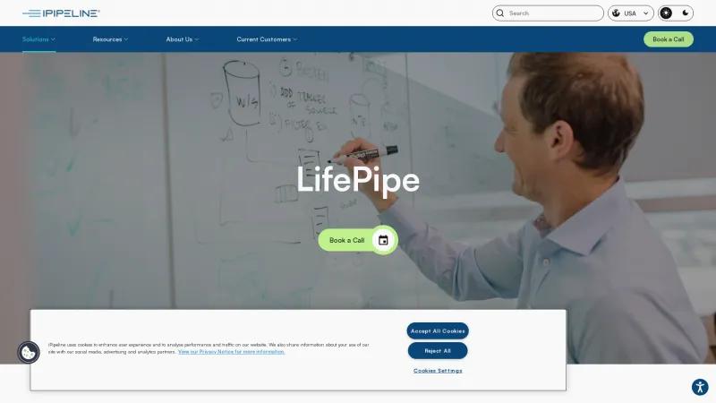 Homepage of LifePipe