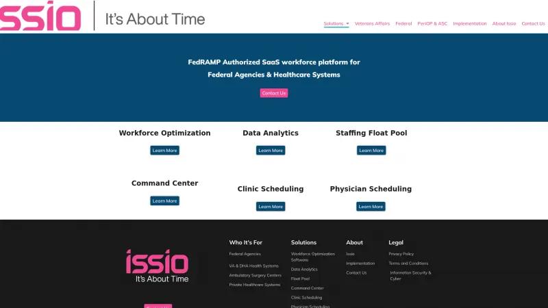 Homepage of Issio