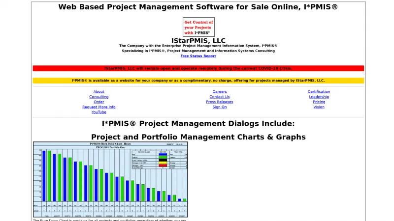 Homepage of I*PMIS