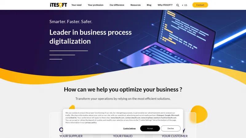 Homepage of Itesoft