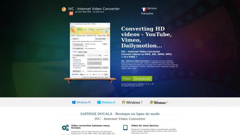 Homepage of IVC - Internet Video Converter