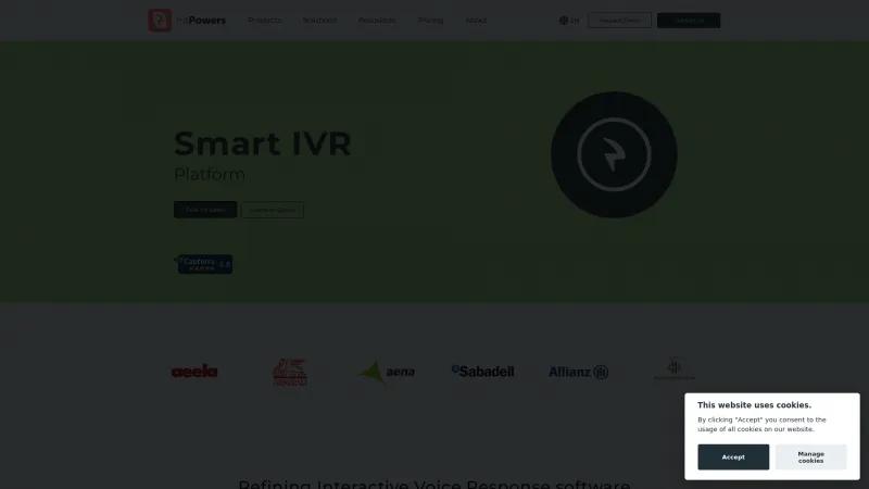 Homepage of Smart IVR