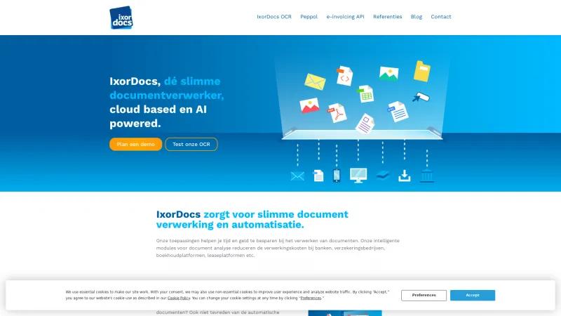 Homepage of IxorDocs