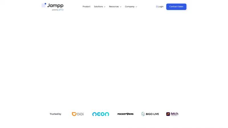 Homepage of Jampp