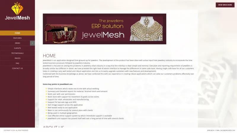 Homepage of JewelMesh