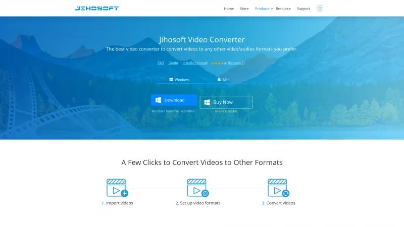 Homepage of Jihosoft Video Converter