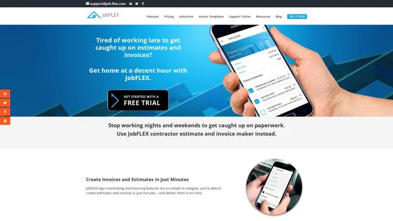 Homepage of JobFLEX