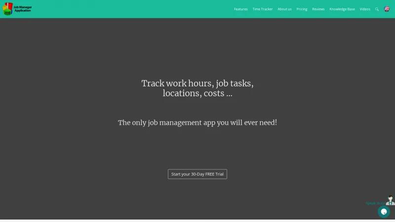 Homepage of Job Manager