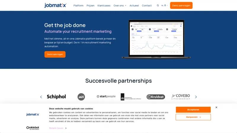 Homepage of Jobmatix