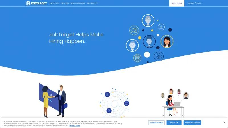 Homepage of JobTarget