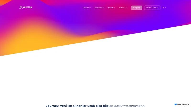 Homepage of Journey App