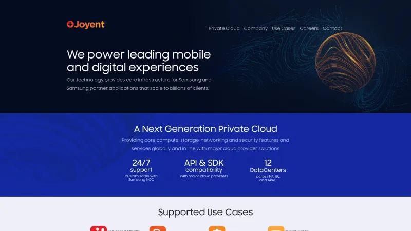 Homepage of Joyent Triton