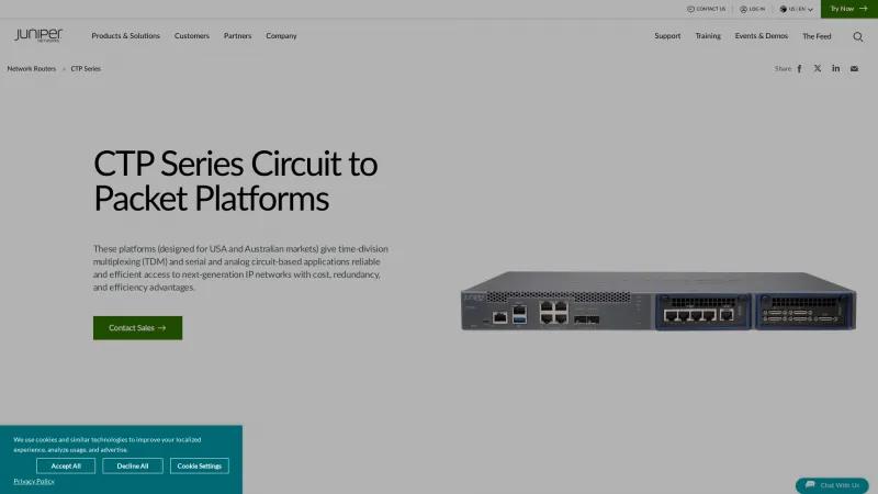 Homepage of Juniper CTP Series Routers