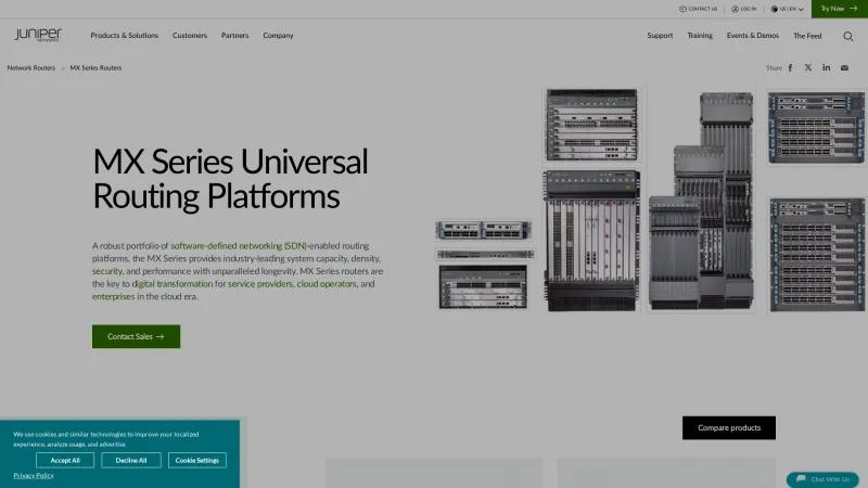 Homepage of Juniper MX Series Routers