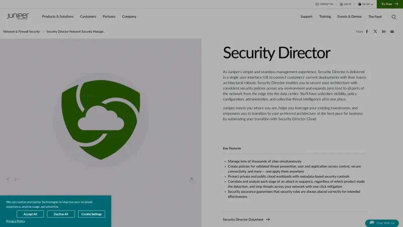 Homepage of Junos Security Director