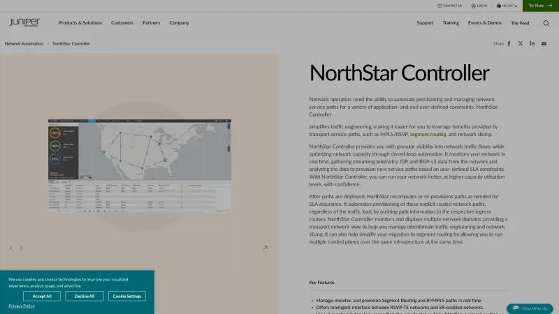 Homepage of NorthStar Controller