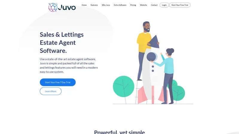 Homepage of Juvo