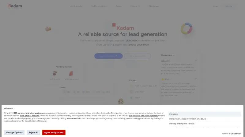 Homepage of Kadam