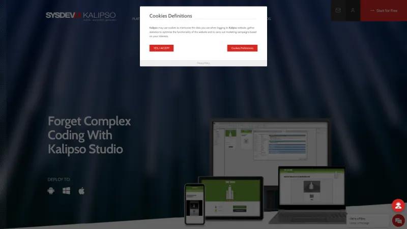 Homepage of Kalipso Studio