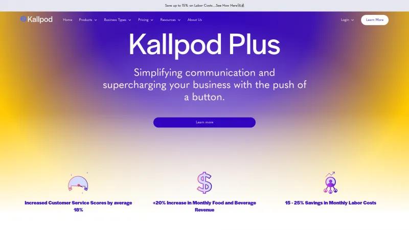 Homepage of Kallpod