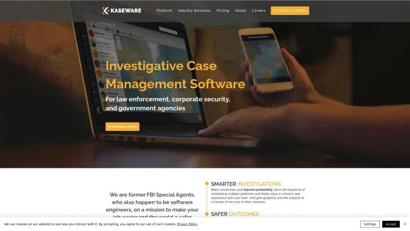 Homepage of Kaseware