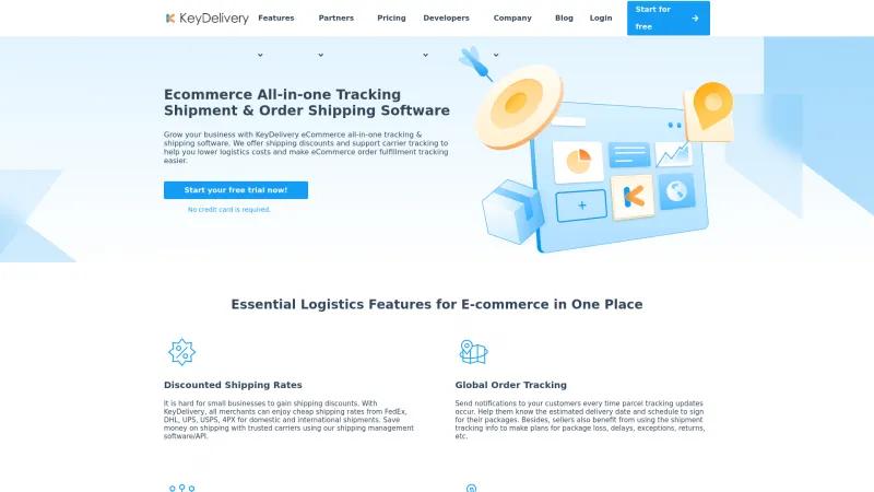 Homepage of KeyDelivery