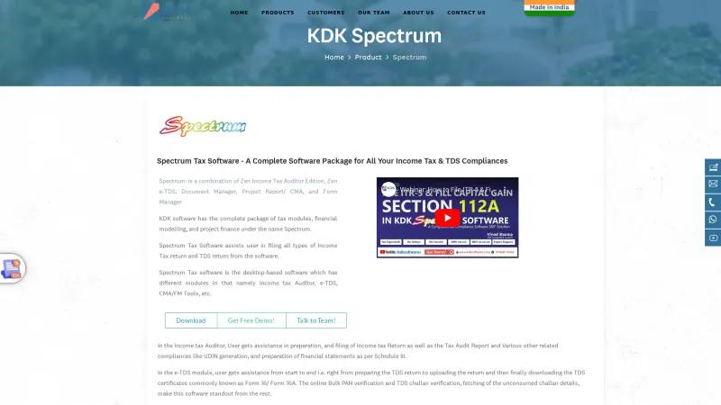 Homepage of KDK Spectrum