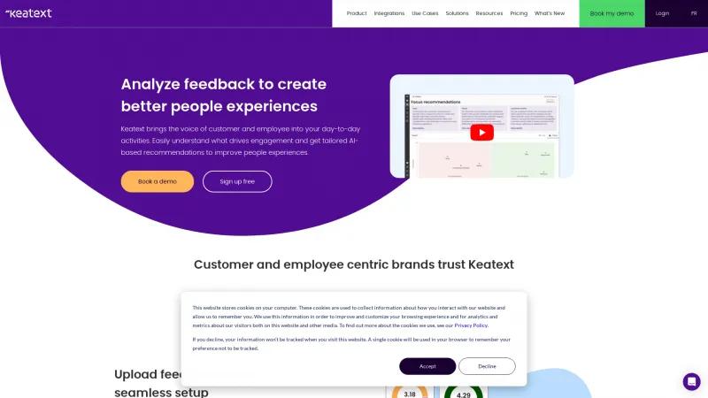 Homepage of Keatext