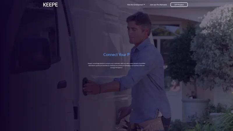 Homepage of Keepe