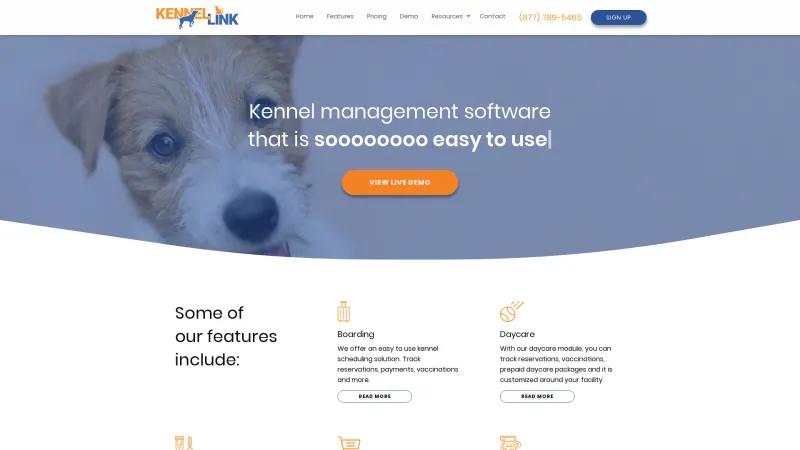 Homepage of Kennel Link